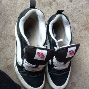 Vans Kids Black and White Sneakers